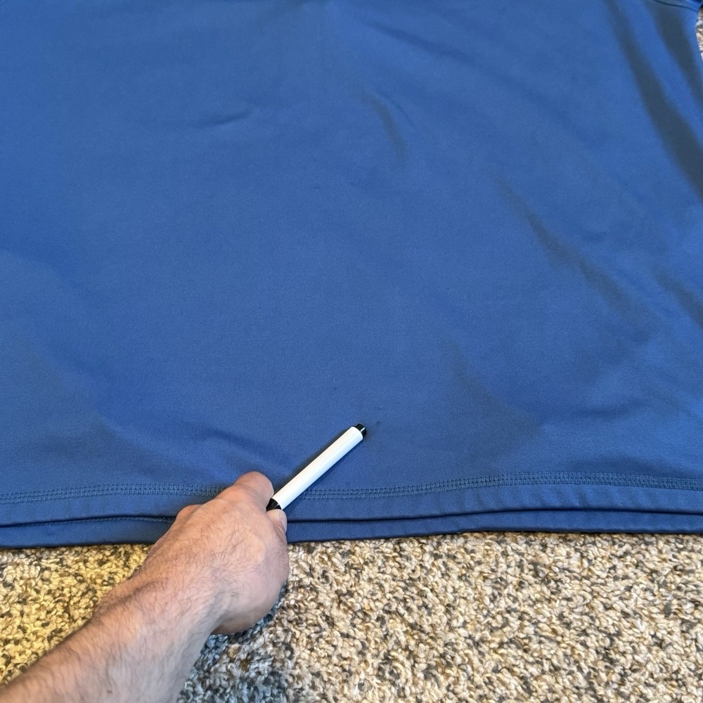 Russell Athletic Dri-Power Blue Quarter Zip Pullover Sweatshirt Men's Size L - Picture 7 of 8